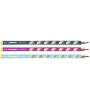 Schmaler Dreikant-Bleistift für Rechtshänder EASYgraph S in blau Einzelstift Härtegrad HB STABILO 326/02-HB (40063815306