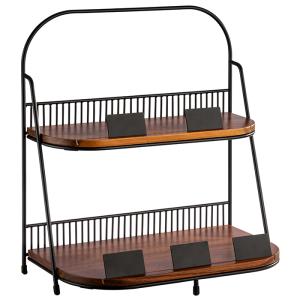 Etagere, 2-stufig, schwarz, Höhe: 400 mm APS 30339 (4004133303393)