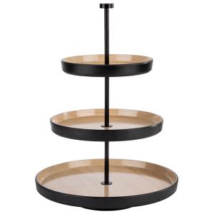 Etagere FRIDA, 3-stufig, Höhe: 430 mm, schwarz APS 85211 (4004133852112)