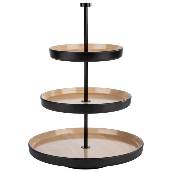 Etagere FRIDA, 3-stufig, Höhe: 430 mm, schwarz APS 85211 (4004133852112)