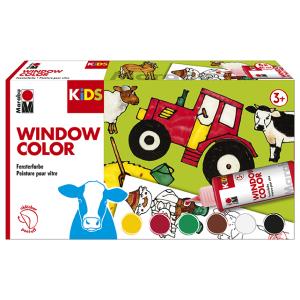 KiDS Window Color-Set 'BAUERNHOF', 6 x 80 ml Marabu 0306000000010 (4007751721532)