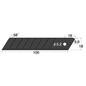 Ersatzklingen BL-51P, 18 mm, schwarz NT Cutter h1311583 (4904011016417)