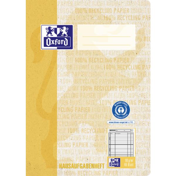 Hausaufgabenheft 'Recycling', DIN A5, 48 Blatt Oxford 400159418 (4006144042148)