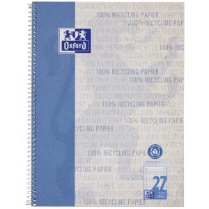 Collegeblock Recycling A4+ 80 Blatt liniert Rand links blau OXFORD 400159370 (4006144042025)