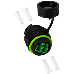 LogiLink LWL Kupplung mit Schutzkappe, LC-Duplex, IP68 FA05LC1 (4052792070125)