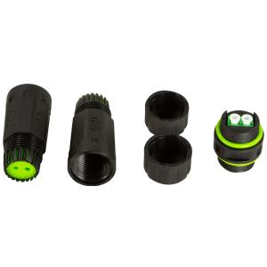 LWL Kupplung mit 2 Kabelmuffen, LC-Duplex, IP68 LogiLink FA05LC3 (4052792070149)
