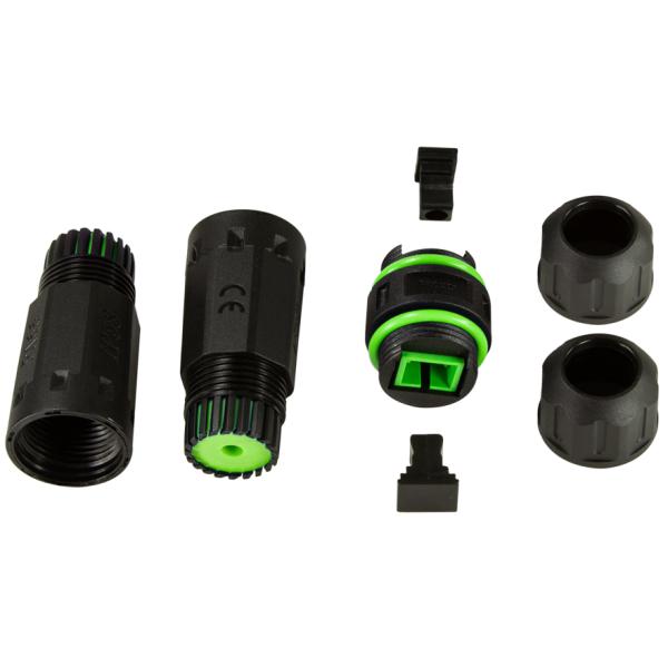 LogiLink LWL Kupplung mit 2 Kabelmuffen, SC-Simplex, IP68 FA05SX3 (4052792070200)