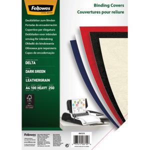 Deckblatt Delta, Lederstruktur, DIN A4, weiß Fellowes 5373602 (0043859539628)
