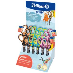 griffix Schulschere, spitz, Thekendisplay Pelikan 300007868 (4012700605382)