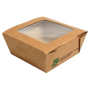 Feinkostbox 'pure', eckig, 350 ml, braun PAPSTAR 87250 (4002911550595)