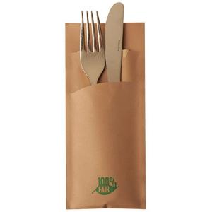 Servietten-Tasche, 1/ 8 Falz, braun, 520er PAPSTAR 88190 (4002911881903)