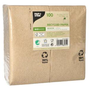 Bistro-Servietten, 330 x 330 mm, 3-lagig, natur PAPSTAR 88531 (4002911885314)