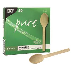 Kaffeelöffel 'pure', Länge: 110 mm, 50er PAPSTAR 88769 (4002911887691)