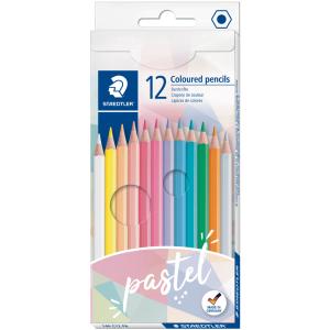 STAEDTLER Buntstifte Pastel sechskant 12 Stück
