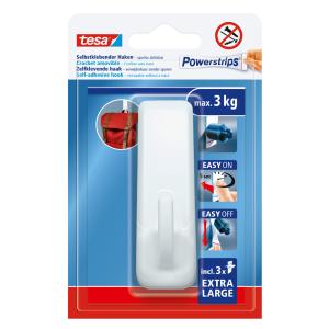Powerstrips Haken EXTRA LARGE Rechteck, weiß tesa 59029-00000-00 (4063565403484)