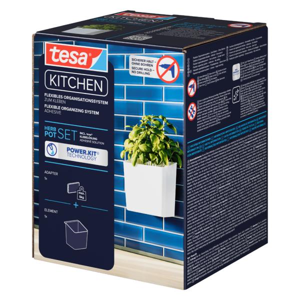 Tesa Kräutertopf-set Weiß 70044-00000-01 (4063565273377)