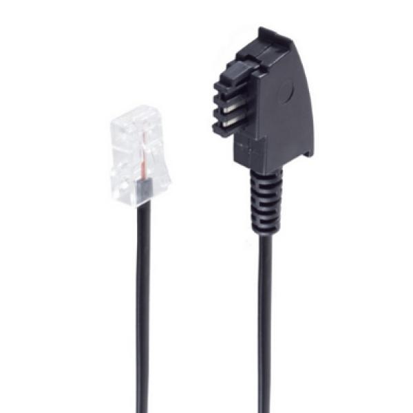 BASIC-S Telefonkabel, schwarz, 6, 0 m shiverpeaks BS70002-6 (4017538076731)