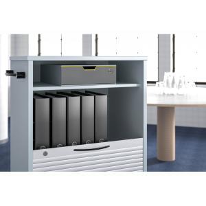 Schubladenbox VARICOLOR 1 SAFE, grau, abschließbar DURABLE 760127 (4005546994055)