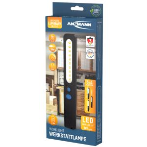 LED-Werkstatt-Stableuchte WL390R, schwarz/ blau ANSMANN 1600-0440 (4013674182848)