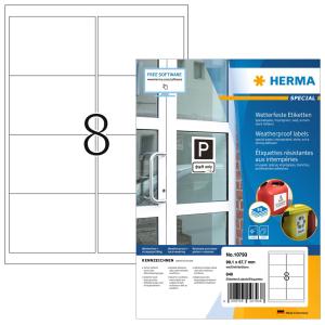 Wetterfeste Etiketten aus Spezialpapier, 66 x 33, 8 mm HERMA 10792 (4008705107921)