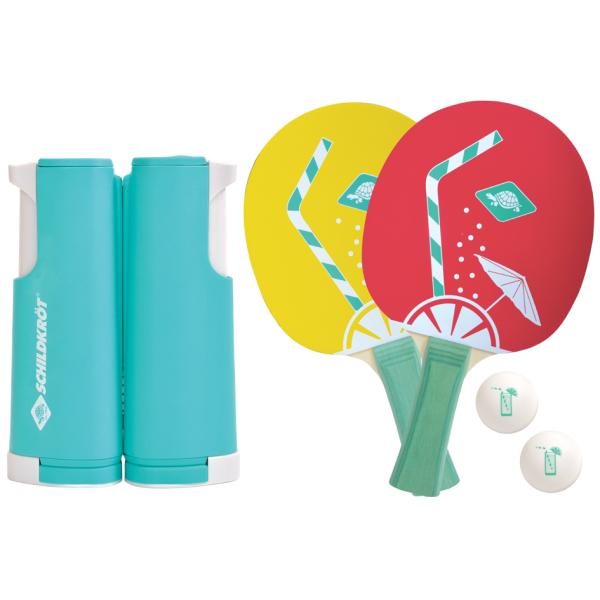 Tischtennis-Set Spin, in tropischem Design SCHILDKRÖT 788661 (4000885886610)