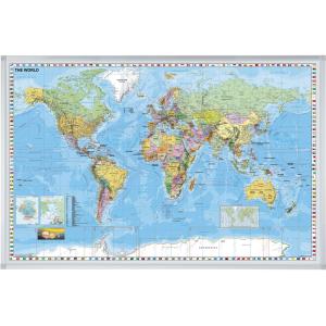 Weltkarte, magnethaftend, (B)1.380 x (H)880 mm FRANKEN KA600W (4016946001915)