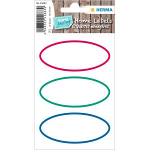 Haushalts-Etiketten HOME, 82 x 36 mm, grauer Rand HERMA 15664 (4008705156646)