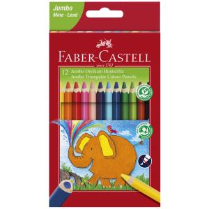 FABER-CASTELL Dreikant-Buntstifte Jumbo, 6er Etui Faber-Castell 116506 (4005401165064)