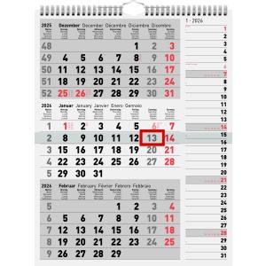 Wandkalender 3-Monatskalender Kombi Planer 3, 2026 rido ide 7033330006 (4003273791121)
