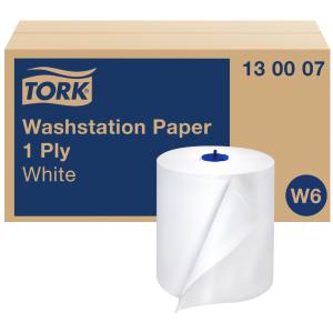 TORK Mehrzweck-Putzrolle, 1-lagig, weiß, 250 m tork 130007 (7322542438329)