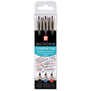 Fineliner Pigma Micron PN, 3er Office-Set SAKURA POXSDKPN3A (8712079409395)