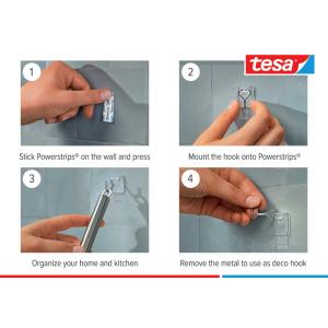 Tesa Powerstrips Klebehaken Für Max. 0,5 Kg, 3 St. 58620-00003-00 (4063565398322)