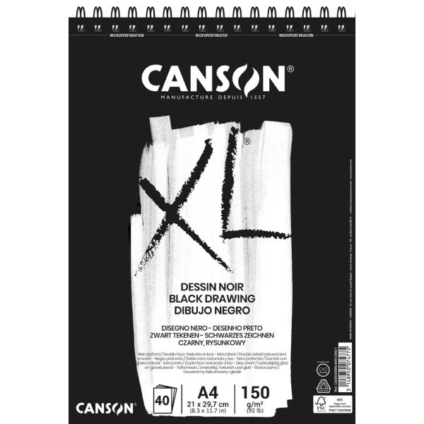 Skizzen- und Studienblock XL Black, DIN A5, schwarz CANSON C400082844 (3148950121691)