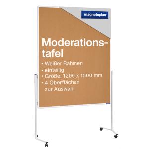 Moderationstafel, (B)1.200 x (H)1.500 mm, Kork magnetoplan 2111124 (4013695030029)