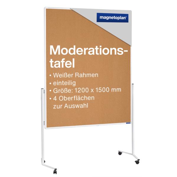 Moderationstafel, (B)1.200 x (H)1.500 mm, Kork magnetoplan 2111124 (4013695030029)