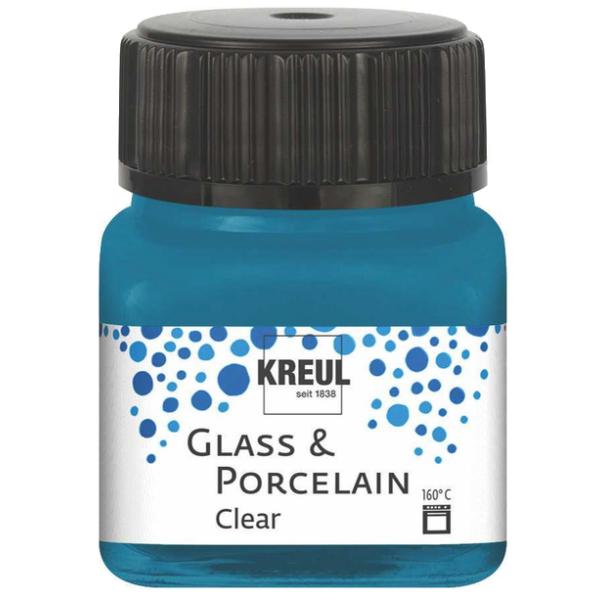 Glas- und Porzellanfarbe Clear, cyanblau, 20 ml KREUL 16215 (4000798162153)