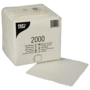 Dessertdeckchen, 170 x 170 mm, weiß PAPSTAR 12256 (4002911122563)