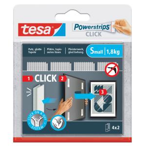 Powerstrips CLICK Klettstreifen LARGE, weiß tesa 77722-00000-00 (4063565401237)
