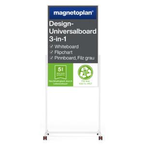 Universal Board, (B)750 x (H)1.200 mm, Filz grau magnetoplan 11112101 (4013695018102)