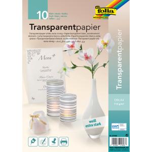 Transparentpapier, DIN A4, 115 g/ qm, weiß folia 87400 (4001868018936)