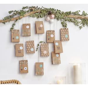 Adventskalender 24 Adventstütchen 'NATURE' folia 9396 (4001868090888)