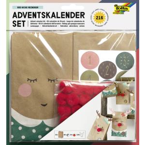 Adventskalender-Set RED NOSE REINDEER, 216-teilig folia 9384 (4001868124644)
