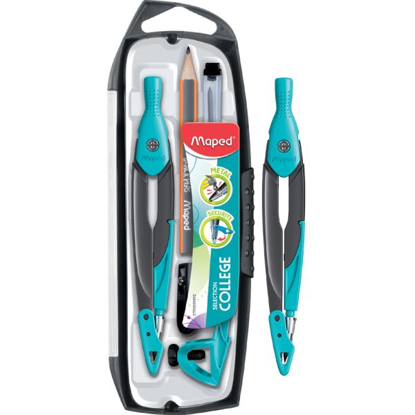 Zirkelkasten Metal Open, 5-teilig, farbig sortiert Maped 536955 (3154145369557)