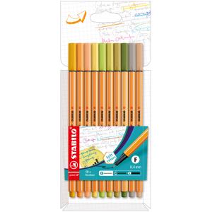 Fineliner point 88 Etui 10er Pack mit 10 verschiedenen Farben STABILO 8810-22 (4006381579544)