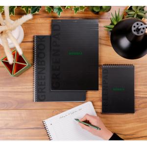 Collegeblock GREENBOOK, DIN A5+, liniert, schwarz RHODIA 119935C (3037921199350)