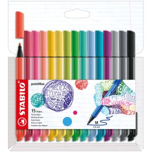 Filzschreiber pointMax 0,8 mm 18 Farben sortiert Etui STABILO 488/18-01 (4006381582858)