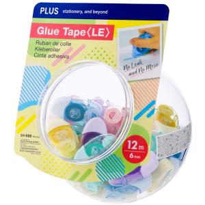 Mini-Kleberoller 'LE', 6, 0 mm x 12 m, im Glas PLUS JAPAN TG-1510-30P JAR (4977564784881)