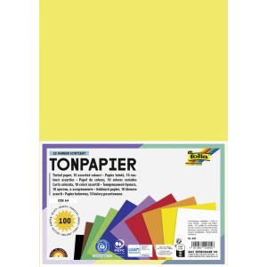 Tonpapier, DIN A4, 130 g/ qm, 25 Farben sortiert folia 6499 (4001868106572)