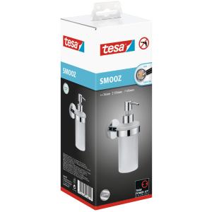 Tesa Seifenspender Smooz 40323-00000-00 Satiniertes Glas Metall, Verchromt 200,0 Ml (4042448448415)