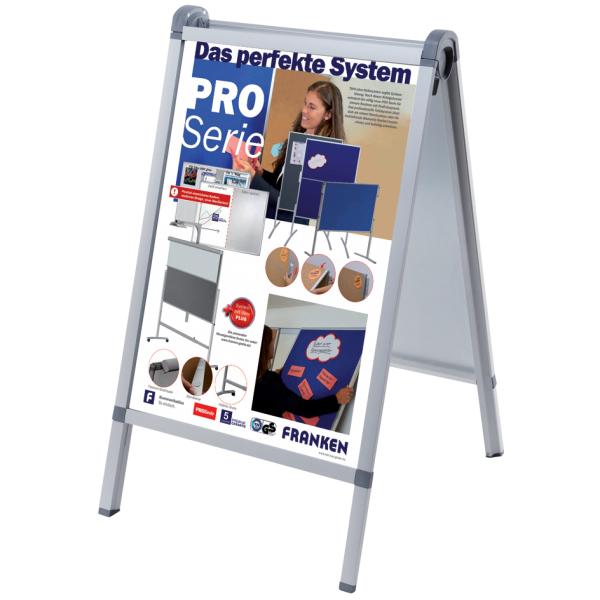 Kundenstopper Outdoor Pro A1, silber FRANKEN BS1309 (4016946223508)